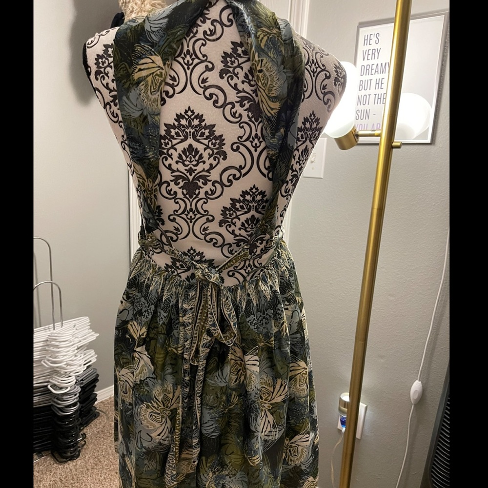 Free People Blue Pattern Mini Dress - Picture 2 of 4